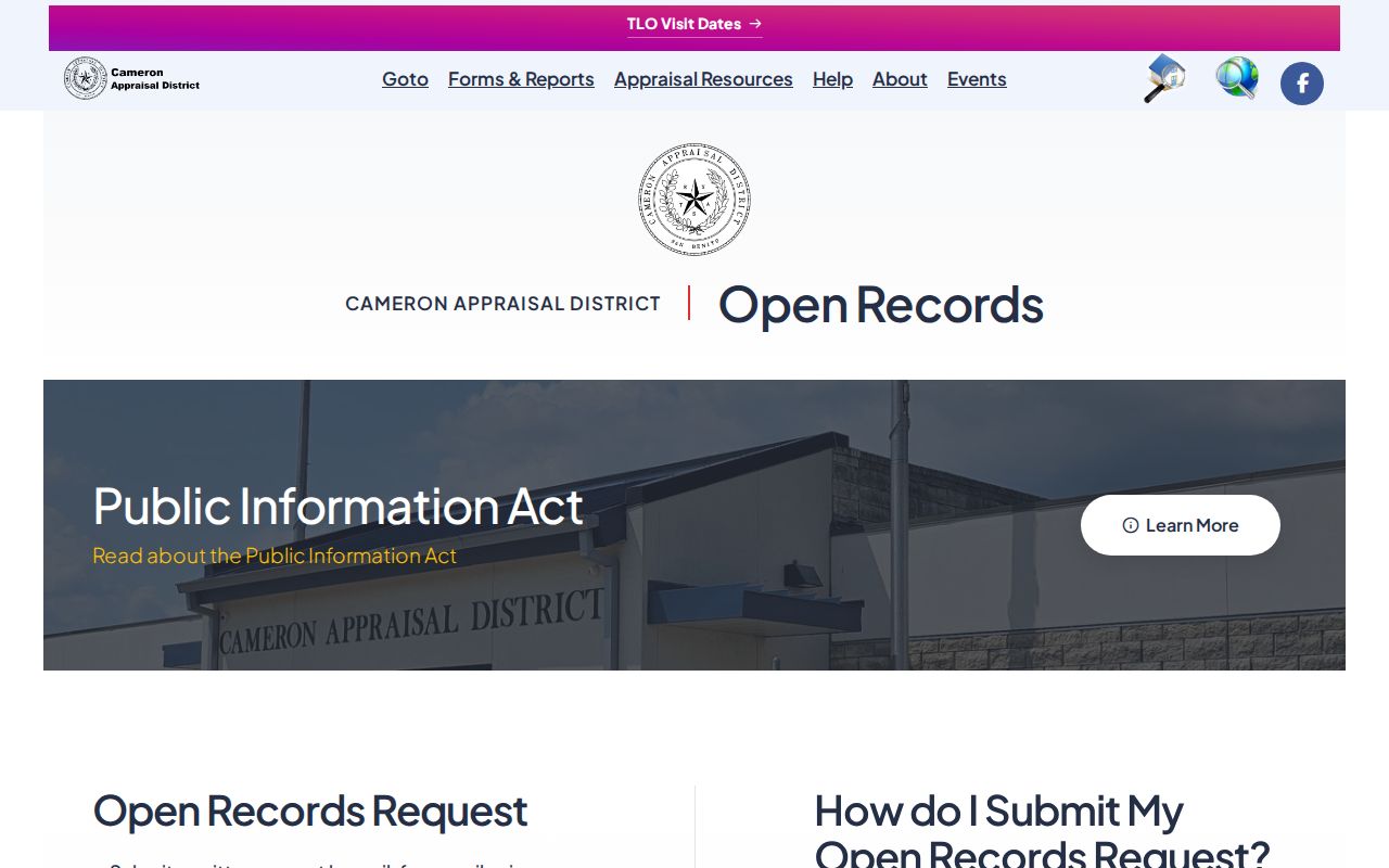 San Benito neighbors research through Cameron CAD open records